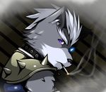  2010 blue_eyes canine cigar clothing glowing glowing_eyes looking_at_viewer male mammal nintendo simple_background smoking star_fox video_games wargreymon43 wolf wolf_o&#039;donnell 