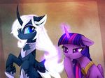  blue_eyes blue_fur duo equine eyelashes feathered_wigns feathers friendship_is_magic fur hair horn magnaluna mammal my_little_pony princess_luna_(mlp) purple_eyes purple_feathers purple_fur purple_hair twilight_sparkle_(mlp) white_hair winged_unicorn wings 