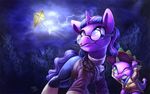  benjamin_franklin clothing duo equine eyewear female friendship_is_magic glasses hat horn kite lightning male mammal my_little_pony spike_(mlp) tsitra360 twilight_sparkle_(mlp) unicorn 