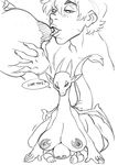  anthro big_breasts black_and_white blush breasts dragon duo female hair horn huge_breasts human jijis-waifus larger_female licking male mammal monochrome nipple_lick nipples oh-jiji pointy_ears ring romantic_couple size_difference smaller_male speech_bubble thumbs_up tongue tongue_out wings 