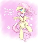  blush female fluttershy_(mlp) friendship_is_magic hair holding_arm my_little_pony tagme text 