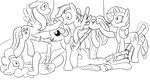  applejack_(mlp) fluttershy_(mlp) friendship_is_magic intersex jbond line_art monochrome my_little_pony penis pinkie_pie_(mlp) rainbow_dash_(mlp) rarity_(mlp) sketch starlight_glimmer_(mlp) 