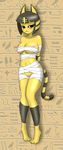  animal_crossing ankha bandage blush breasts cat feline hieroglyphics mammal nintendo nipples pussy video_games 