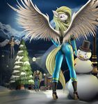  2016 2017 anthro anthrofied butt carrot clothing equine female food footwear friendship_is_magic high_heels horse kasaler looking_back male mammal ms_harshwhinny_(mlp) my_little_pony pegasus pony shoes skinsuit snow snowman soarin_(mlp) spitfire_(mlp) surprise_(pre-g4) tight_clothing tree vegetable wings wonderbolts_(mlp) 