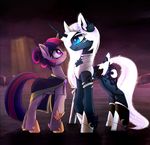  blue_eyes cutie_mark detailed_background duo equine feathered_wings feathers female feral friendship_is_magic hair hooves horn magnaluna mammal mile my_little_pony princess_luna_(mlp) purple_eyes purple_hair smile twilight_sparkle_(mlp) white_hair winged_unicorn wings 