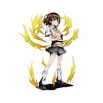  alpha_transparency biribiri brown_eyes brown_hair crossed_arms divine_gate full_body grey_skirt hair_ornament hairclip kneehighs looking_at_viewer misaka_mikoto official_art pleated_skirt school_uniform shadow short_hair short_shorts shorts shorts_under_skirt skirt smile solo to_aru_majutsu_no_index transparent_background ucmm white_legwear white_shorts 