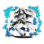  alpha_transparency divine_gate dress eyebrows_visible_through_hair full_body green_eyes hands_clasped hat index leg_up long_hair looking_at_viewer nun official_art own_hands_together shadow silver_hair solo to_aru_majutsu_no_index transparent_background ucmm white_dress 