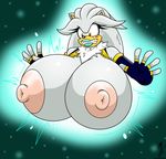  anthro areola big_breasts breasts cornchip21 cricket-inc crossgender erect_nipples female hedgehog huge_breasts hyper hyper_breasts mammal nipples silver_the_hedgehog solo sonic_(series) 