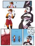  2017 anthro avian bird breasts bulge canine clothing comic duo female fox glacebon male mammal masturbation nude pearl_(boolean) puffin pussy pussy_juice simple_background white_background 