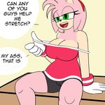  2017 amy_rose anthro big_breasts breasts cleavage clothed clothing english_text female hedgehog mammal solo sonic_(series) text viktor2 