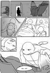  bed bedroom comic door leonardo_(tmnt) male raphael_(tmnt) reptile scalie sleeping sneefee teenage_mutant_ninja_turtles turtle 