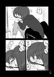  blush comic flying_sweatdrops greyscale highres incest kiss mochi_au_lait monochrome multiple_girls original page_number short_hair translation_request yuri 