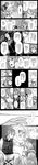  1boy 1girl :3 =3 absurdres admiral_(kantai_collection) comic commentary_request covering fairy_(kantai_collection) greyscale headgear highres hisamura_natsuki injury kantai_collection long_hair long_image monochrome motion_lines munmu-san mutsu_(kantai_collection) naked_sheet nude o_o rigging ru-class_battleship scratching_head screentones short_hair sparkle sweat sweatdrop tall_image tent torn_clothes translated 