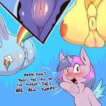  animal_genitalia anus balls blue_fur blush braeburn_(mlp) cold-blooded-twilight cutie_mark dock equine female friendship_is_magic fur group horn looking_at_viewer mammal my_little_pony open_mouth orange_fur pegasus princess_luna_(mlp) purple_fur rainbow_dash_(mlp) rear_view saliva twilight_sparkle_(mlp) unicorn wings 