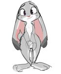  2016 anthro dipstick_ears disney ears_down female judy_hopps lagomorph long_ears looking_at_viewer low_res mammal nude paperclip_(artist) purple_eyes rabbit simple_background smile standing zootopia 