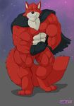  basil_(dragon_ball_super) canine dragon_ball dragon_ball_super male mammal muscular the-manbeast wolf 