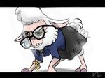  2016 caprine clothed clothing dangermask dawn_bellwether digital_media_(artwork) disney drooling eyewear female glasses mammal saliva sheep skirt solo teeth zootopia 