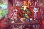  2017 blush canine clothing detailed_background disney female fox fuf inside judy_hopps koobi lagomorph male mammal mustelid nick_wilde otter zootopia 