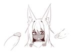  2016 ambiguous_gender animal_humanoid blush canine clothed clothing dark_skin disembodied_penis fox fox_humanoid group hair humanoid inner_ear_fluff long_hair male mammal mana_(sub-res) monochrome open_mouth penis portrait simple_background sketch sub-res sweat white_background 