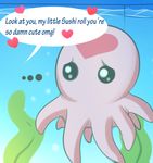  2017 cephalopod english_text female mammal marine octopus penelope rainbowscreen simple_background solo squid tentacles text water 