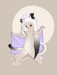  anthro breasts cat collarbones cub cute ear_tuft fangs feline flat_chested foam hair happy kneeling long_hair mammal navel nipples nude presenting presenting_pussy pussy simple_background smile spread_legs spreading towel tuft whiskers white_hair young 