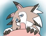  2017 ambiguous_gender balls bestiality blue_eyes canine claws digital_media_(artwork) dogfurno999_(artist) duo erection fellatio feral fur human human_on_feral interspecies looking_at_viewer lycanroc male male/ambiguous mammal midday_lycanroc nintendo nude oral penetration penis pok&eacute;mon pok&eacute;philia sex simple_background tagme video_games white_fur wolf 