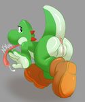  animal_genitalia anus butt clothing footwear jaynatorburudragon mario_bros nintendo nude pussy raising_tail shoes super_mario_world tongue video_games yoshi 