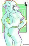  abstract_background alexclimax anthro arched_back asriel_dreemurr ballsack_outline bulge butt caprine clothing geometric_background goat god_of_hyperdeath hands_on_hips male mammal pinup pose rear_view solo standing thong undertale video_games 