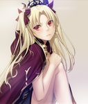  blonde_hair blush crown ereshkigal_(fate/grand_order) fate/grand_order fate_(series) long_hair looking_at_viewer porigon red_eyes sitting solo 