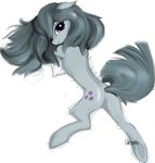  cutie_mark discordthege earth_pony equine female feral friendship_is_magic grey_hair hair horse looking_at_viewer lying mammal marble_pie_(mlp) my_little_pony nude pony purple_eyes simple_background smile white_background 