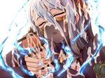  :o aqua_(fire_emblem_if) bar_censor blue_hair blush censored closed_eyes cum cum_on_clothes cum_on_fingers cum_on_hair ejaculation facial fingerless_gloves fingernails fire_emblem fire_emblem_if gloves hair_between_eyes handjob looking_at_viewer magic open_mouth out_of_frame parted_lips penis saijou_satoru see-through simple_background solo_focus veil water white_background 
