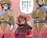  age_difference brown_hair check_translation gloves hat height_difference multiple_girls name_john red_hair short_hair thighhighs translated translation_request 