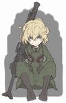  blonde_hair grin gun ina_(gokihoihoi) machine_gun md5_mismatch military short_hair smile solo tanya_degurechaff weapon youjo_senki 