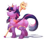  2017 anus butt clothing cutie_mark dock equine evehly female feral friendship_is_magic hair hi_res horn mammal my_little_pony purple_eyes simple_background solo twilight_scepter_(mlp) twilight_sparkle_(mlp) white_background winged_unicorn wings 