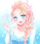  blonde_hair blue_eyes braids elsa_the_snow_queen frozen long_hair smile 