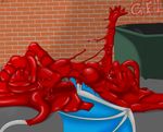  anthro armpits breasts dr.chips dragon dripping encasement female goo oral red-gel(candy) restrained sapphire sapphire_(disambiguation) sapphire_(dr.chips) simple_background slime struggling tentacles vaginal 