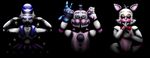  animatronic anthro ballora_(fnafsl) bear canine digital_media_(artwork) five_nights_at_freddy&#039;s fox funtime_foxy_(fnafsl) funtime_freddy_(fnafsl) humanoid lagomorph machine mammal rabbit rebexorcist robot sister_location video_games 