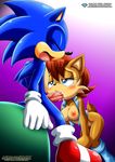  2017 absurd_res anthro areola bbmbbf big_breasts breasts chipmunk cum cum_in_mouth cum_inside duo erect_nipples erection fellatio female hedgehog hi_res male mammal nipples oral penis rodent sally_acorn sex sonic_(series) sonic_the_hedgehog 
