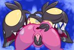 &lt;3 &lt;3_eyes 3_fingers abstract_background anus bent_over big_anus black_hair blue_background butt clitoris digital_drawing_(artwork) digital_media_(artwork) drooling fangs female gaping gaping_anus hair happy inviting long_hair looking_at_viewer looking_back mawile mega_evolution mega_mawile nintendo nude open_mouth open_smile pink_eyes pink_skin pok&eacute;mon presenting presenting_anus presenting_pussy puffy_anus pussy pussy_juice pussy_juice_drip pussy_juice_leaking saliva sharp_teeth simple_background slit_pupils smile spread_anus spread_legs spread_pussy spreading standing tagme teeth thanu_does_porn tongue video_games yellow_skin 
