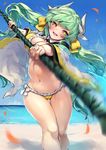 :d ass_visible_through_thighs beach bikini blurry bouncing_breasts bow breasts cleavage day depth_of_field eyebrows_visible_through_hair fate/grand_order fate_(series) frilled_bikini frills hair_bow head_tilt holding holding_staff horizon jacket kiyohime_(fate/grand_order) kiyohime_(swimsuit_lancer)_(fate) long_hair long_sleeves looking_at_viewer low_ponytail medium_breasts motion_blur navel open_clothes open_jacket open_mouth outdoors pyz_(cath_x_tech) sand shore sleeves_pushed_up smile staff stomach summer swimsuit thigh_gap water white_bow white_jacket yellow_bikini yellow_bow yellow_eyes 