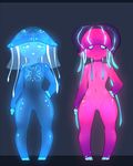  anthro duo featureless_crotch jellyfish looking_at_viewer male marine nude puccaruu standing wide_hips 