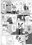  anthro chief_bogo clothing comic disney fur judy_hopps lagomorph male mammal namagakiokami nick_wilde rabbit text uniform zootopia 