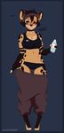  anthro canine clothed clothing female looking_at_viewer mammal puccaruu solo standing sweat water_bottle 