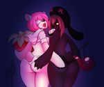  anthro bear breast_squish breasts butt cake candy clothing duo female female/female food hand_on_butt lollipop looking_back mammal puccaruu standing underwear 