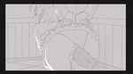  1boy 1girl all_fours ass back bent_over blush censored clothed_sex doggystyle eyes_closed fate/grand_order fate_(series) from_behind greyscale helena_blavatsky_(fate/grand_order) hetero indoors large_penis moaning monochrome mosaic_censoring open_mouth panties panties_aside penis pov pussy sex skindentation skirt_grab skirt_lift solo_focus sweat tears thighs vaginal 