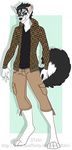  anthro canine clothed clothing dtalvi fur hair looking_at_viewer male mammal smile solo standing 