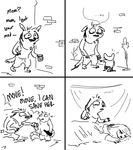  anthro black_and_white clothed clothing comic crying dialogue disney fan_character fur group hyena lying male mammal monochrome mother mouse nobody_(artist) ozzy_(weaver) pack_street parent rodent son speech_bubble tears text young zootopia 