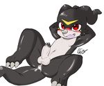  after_sex alternate_color anthro anus balls blush cum_from_ass cum_leaking cute_fangs digimon erection humanoid_penis leaking leaking_anus lfer looking_at_viewer navel nude open_mouth penis pinup pose reclining ryodramon scalie signature smile solo spread_legs spreading veemon 
