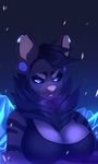  anthro breasts canine clothed clothing ear_piercing female fur hair looking_at_viewer mammal piercing solo yuurikin 