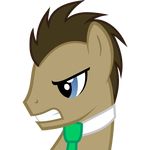  doctor_whooves_(mlp) earth_pony equine feral friendship_is_magic fur hair horse male mammal my_little_pony necktie pony solo teeth thejbw_(artist) 